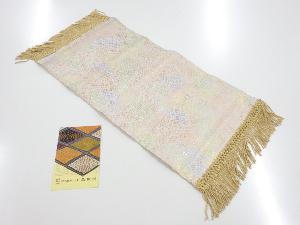 リサイクル　川島織物製　線描き模様織り出し卓布